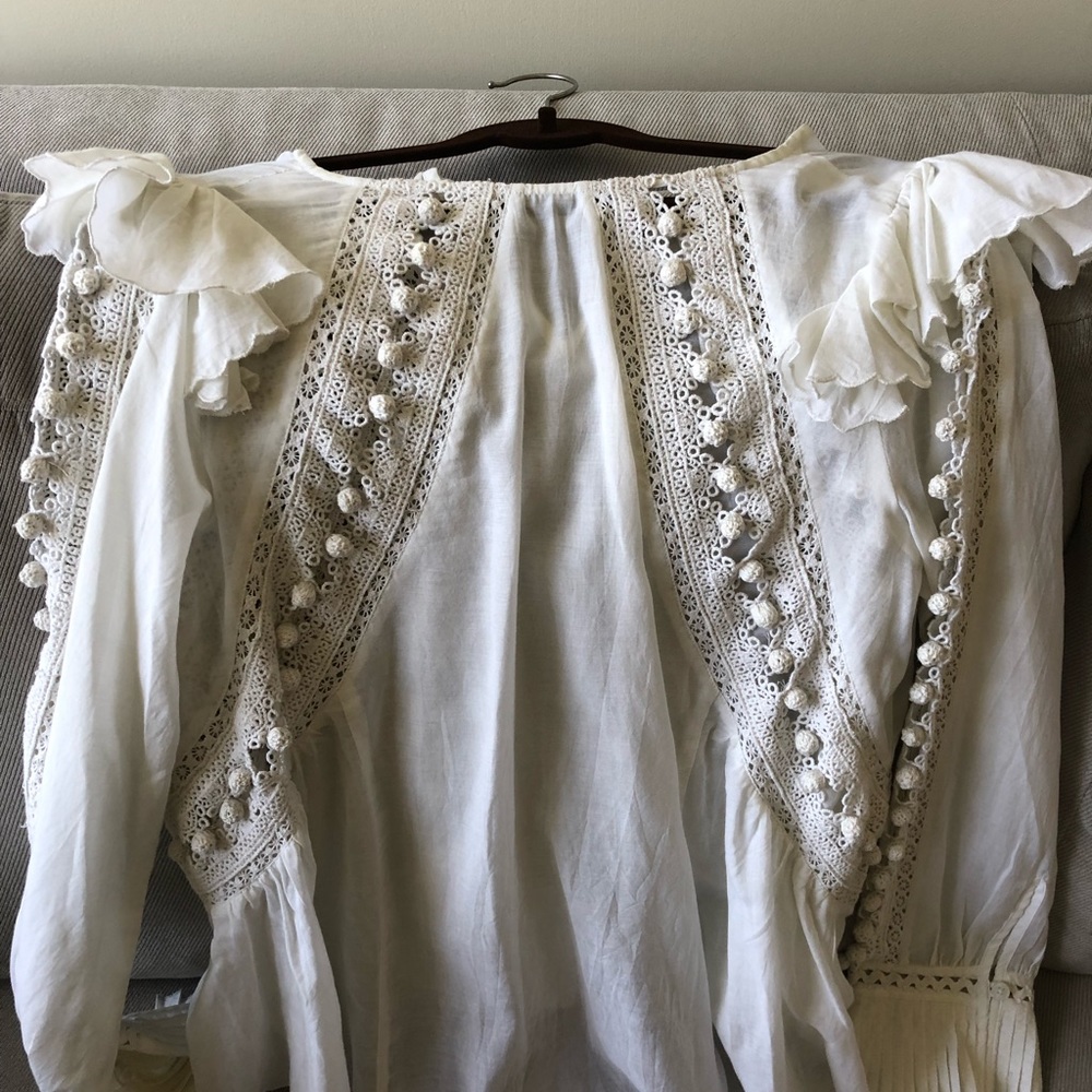 White lacy top by Sea by New York